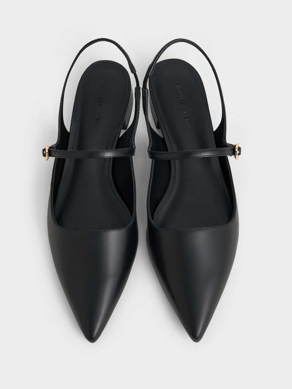 CHARLES & KEITH Quality / Roxane Slingback Mary Jane Flats - Black