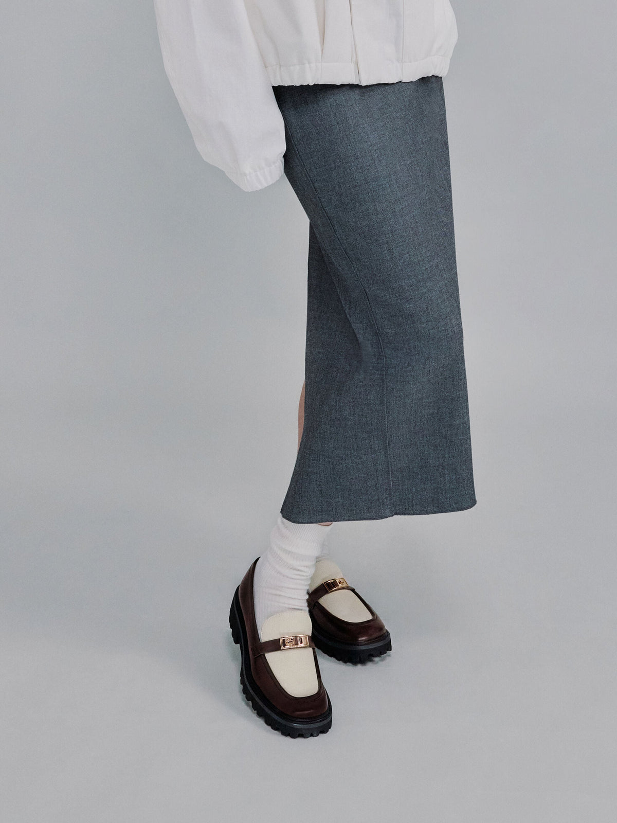 CHARLES & KEITH Premium / Lando Canvas Platform Loafers - Multi