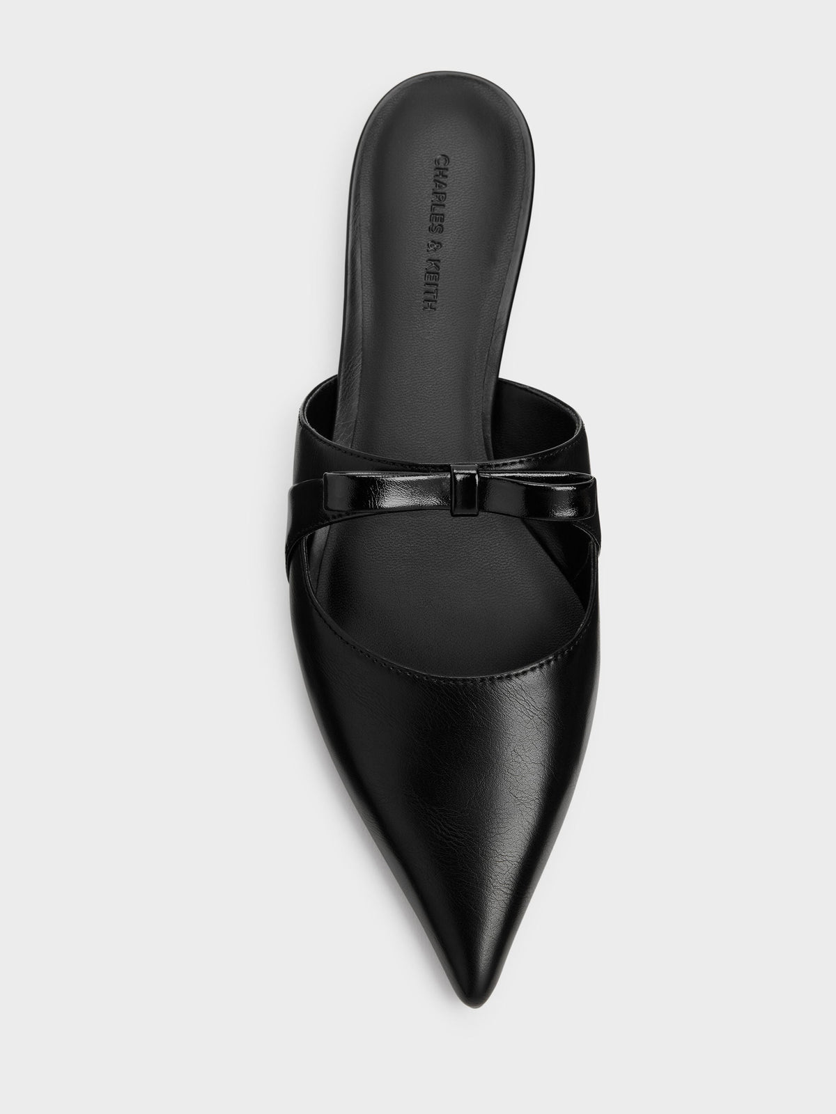 CHARLES & KEITH Top Pick / Kaleen Pointed Mules - Black