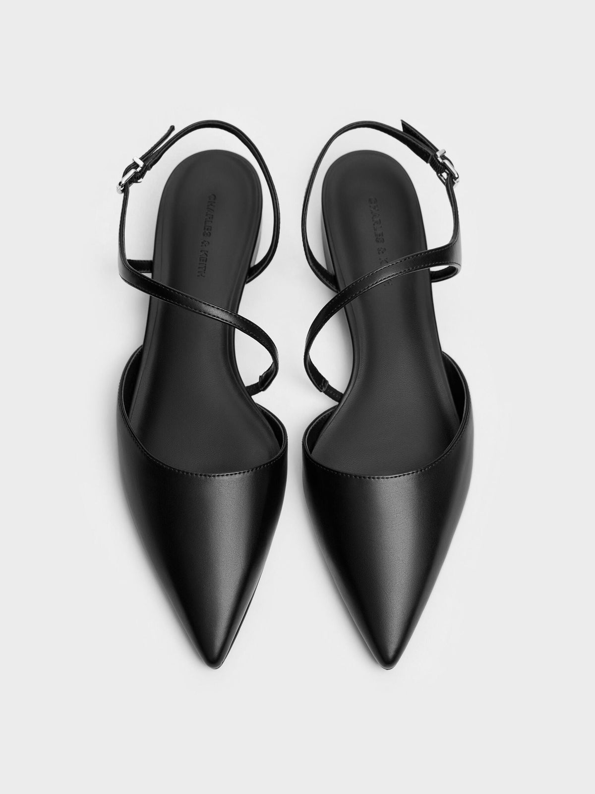 CHARLES & KEITH Deals / Cordelia Pointed Slingback Flats - Black