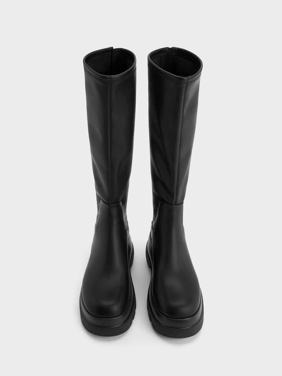 CHARLES & KEITH Best Seller / Leoi Chunky Knee-High Boots - Black
