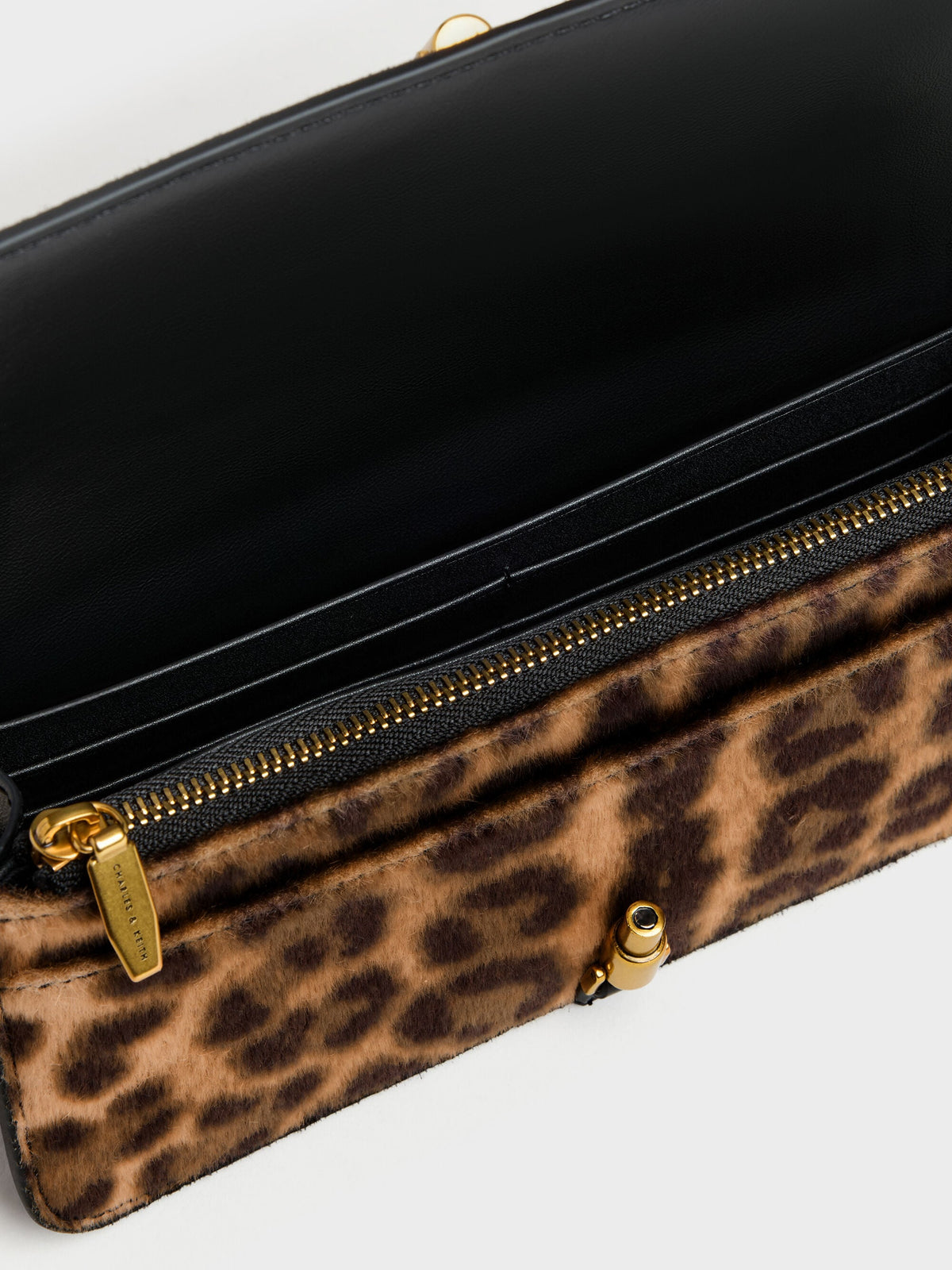 CHARLES & KEITH Great Value / Cesia Leopard-Print Wallet On Chain - Multi