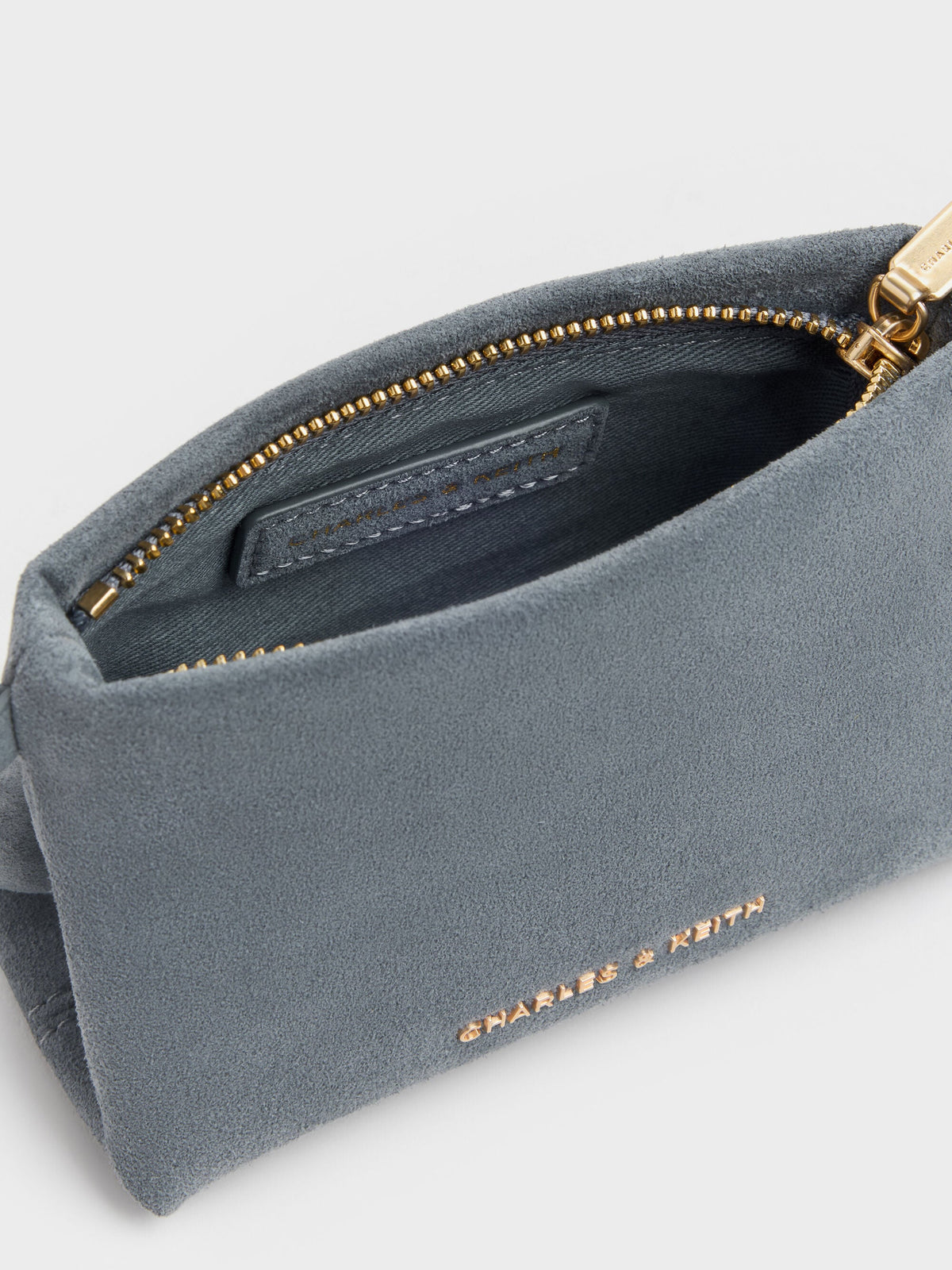 CHARLES & KEITH Sale / Zephyr Metallic-Accent Wristlet - Smoky Blue