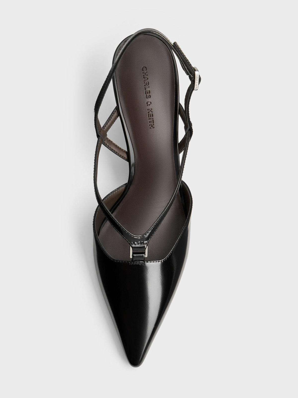 CHARLES & KEITH Great Value / V-Strap Slingback Pumps - Black Box