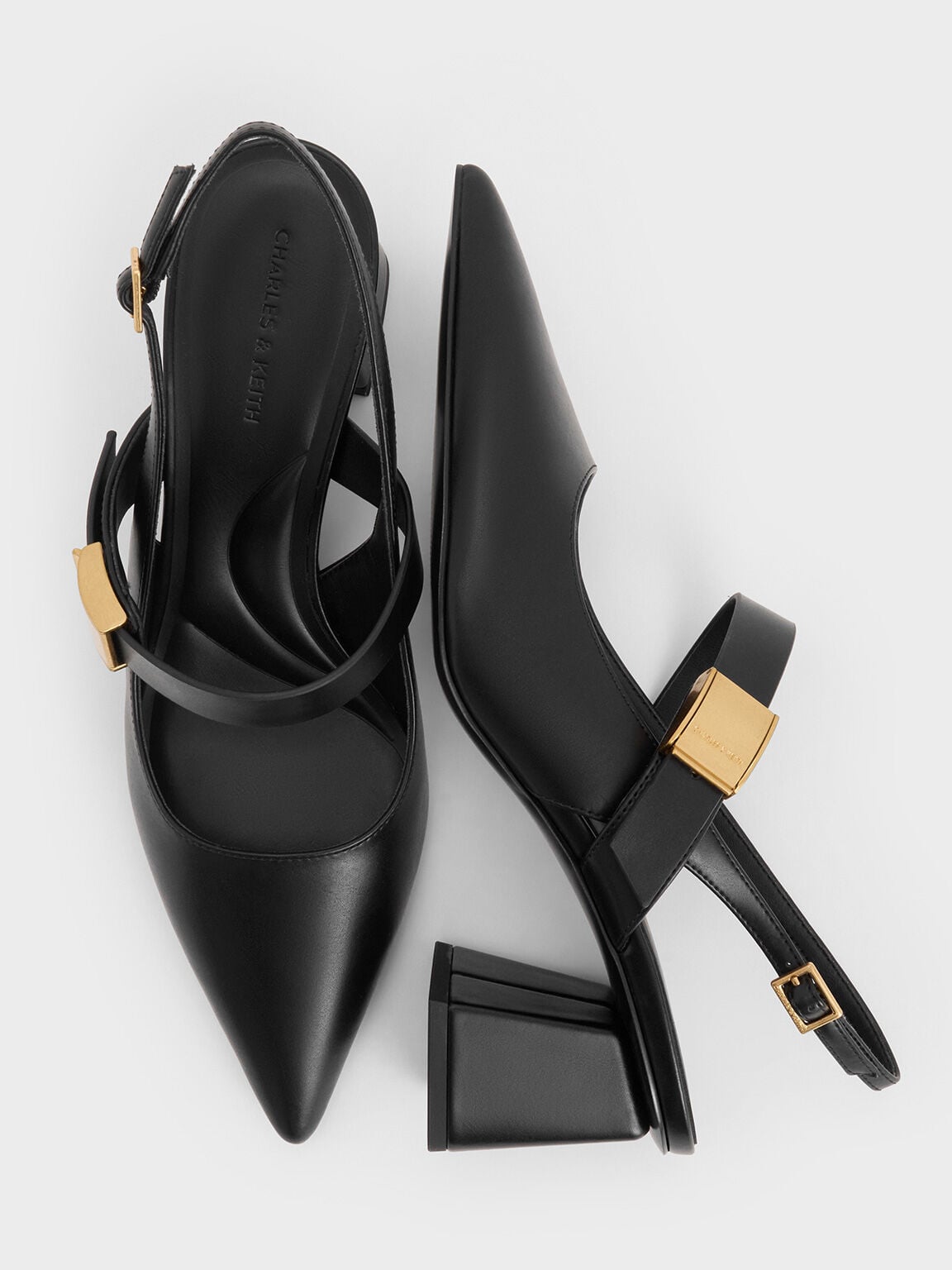CHARLES & KEITH Trusted / Yvette Mary Jane Slingback Pumps - Black