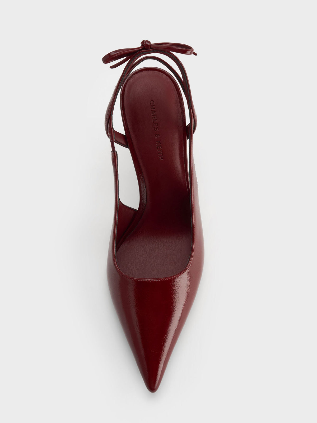 CHARLES & KEITH Deals / Back-Bow Slingback Pumps - Burgundy