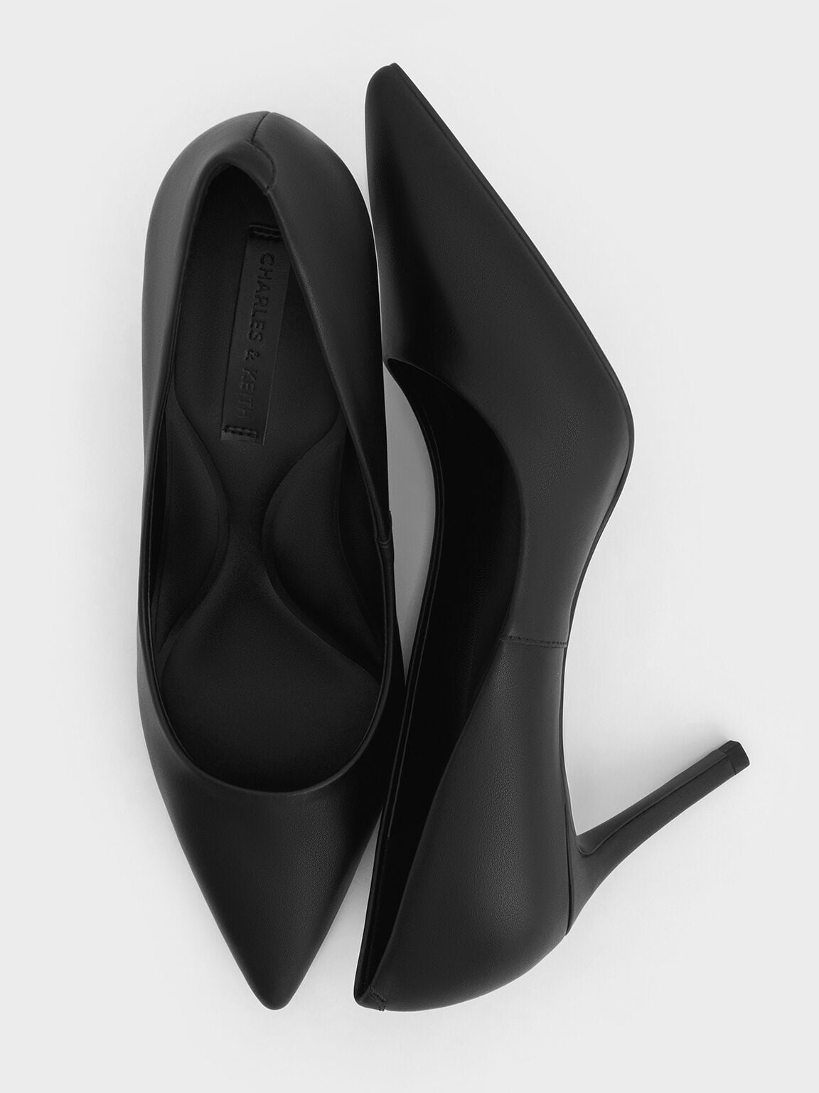 CHARLES & KEITH Trusted / Emmy Pointed Stiletto Pumps - Black
