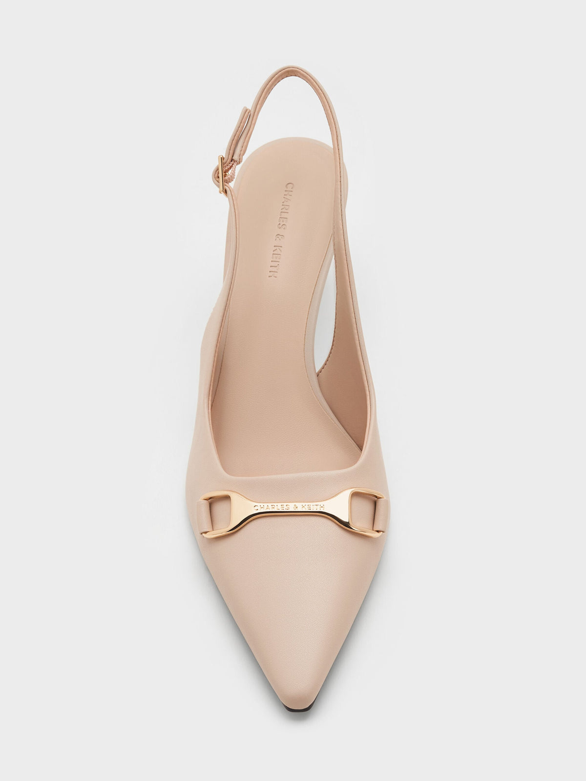 CHARLES & KEITH Top Pick / Leslie Slingback Pumps - Nude