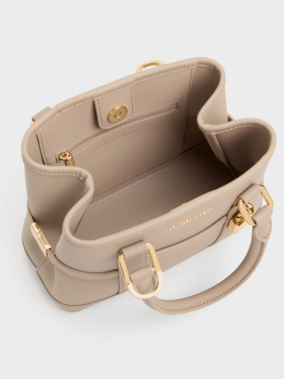 CHARLES & KEITH Popular / Mini Scottie Tote Bag - Taupe