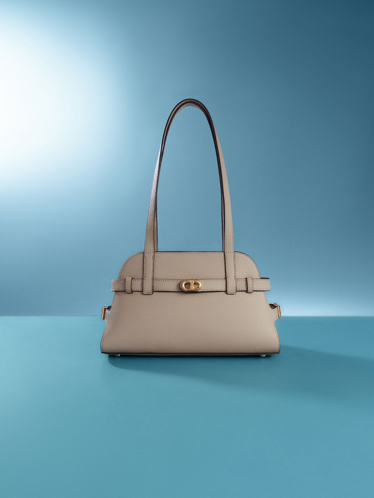 CHARLES & KEITH Exclusive / Aubrielle Belted Shoulder Bag - Taupe