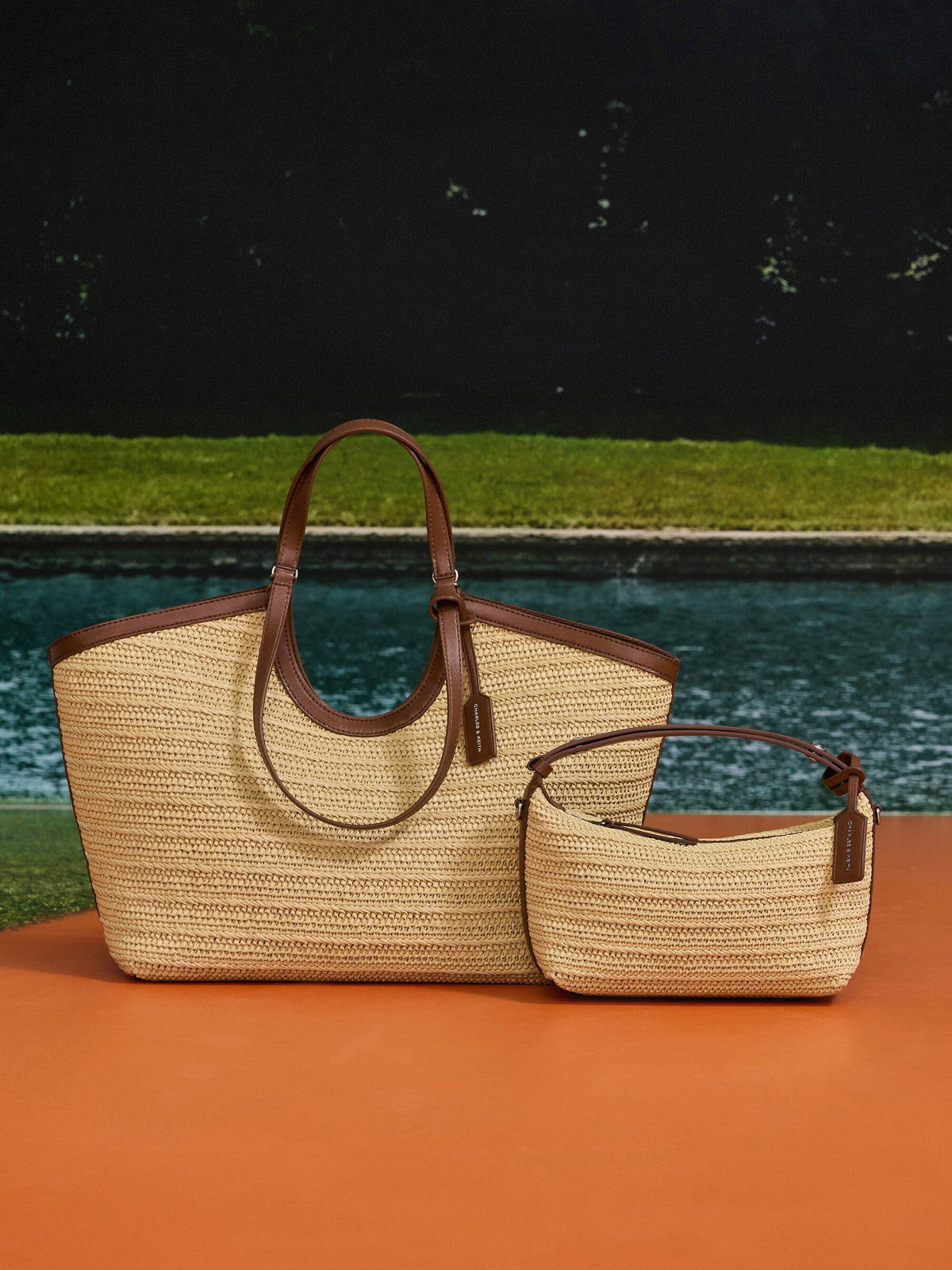 CHARLES & KEITH Everyday / Ivette Raffia Woven Shoulder Bag - Multi