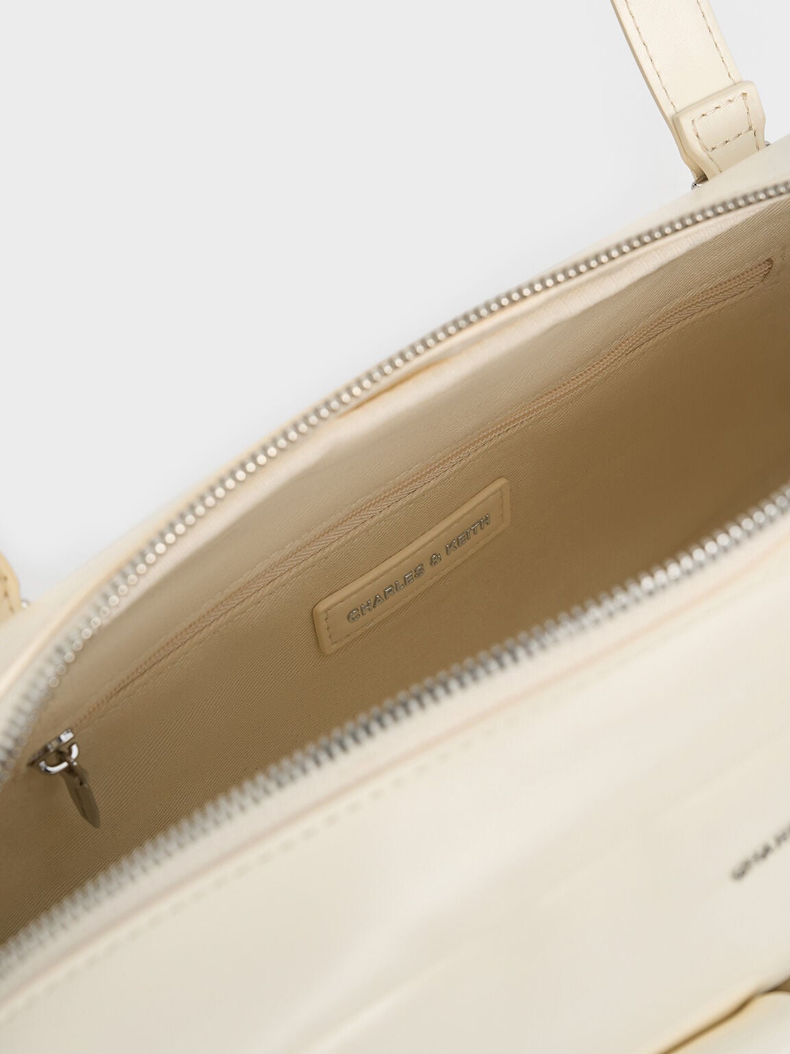 CHARLES & KEITH Value / Rachel Multi-Pocket Shoulder Bag - Cream
