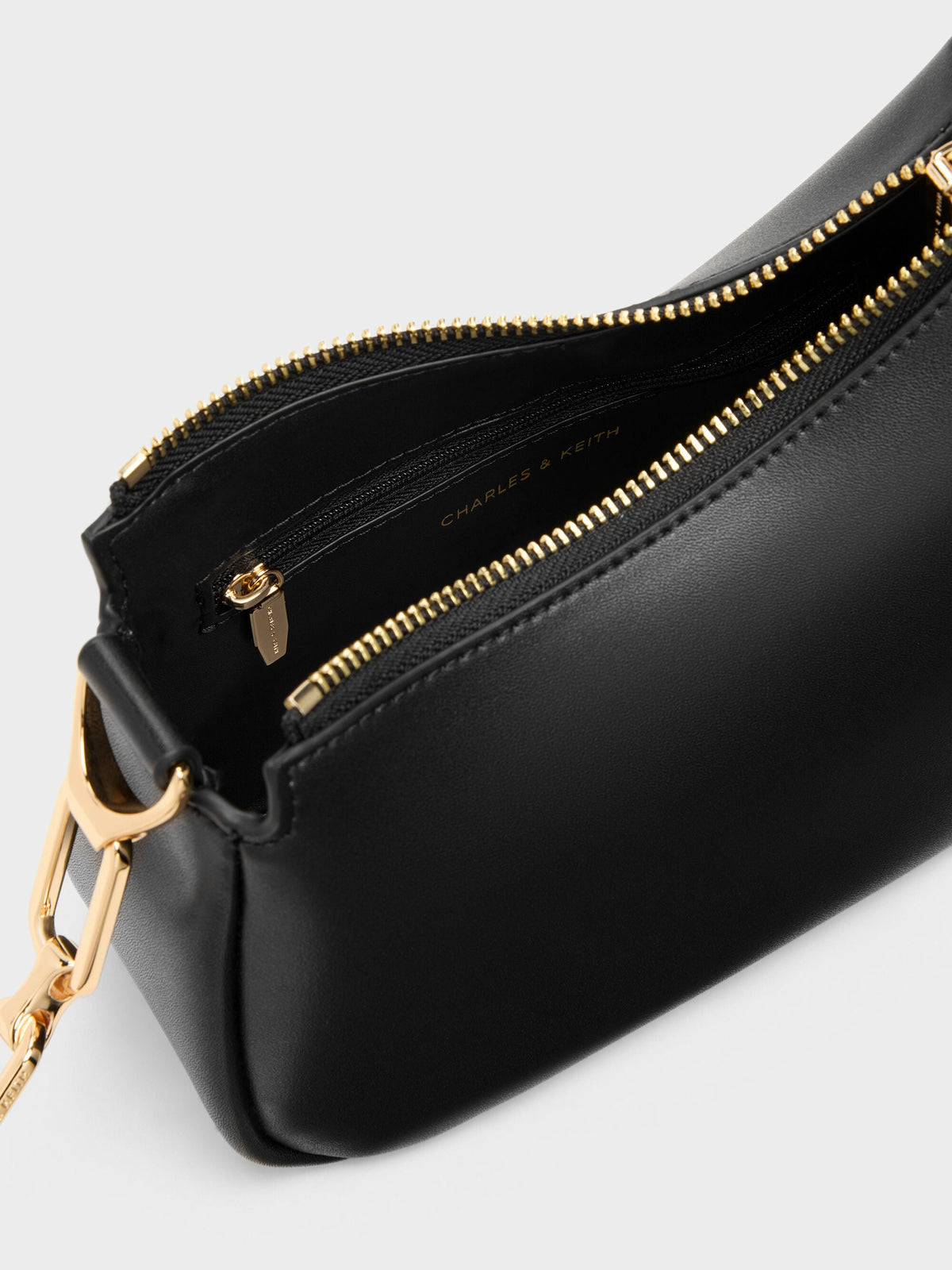 CHARLES & KEITH Essential / Mini Agatha Chain-Strap Shoulder Bag - Black