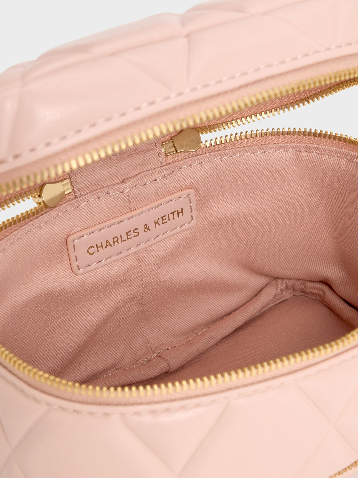 CHARLES & KEITH Best Price / Arwen Quilted Top Handle Vanity Bag - Light Pink