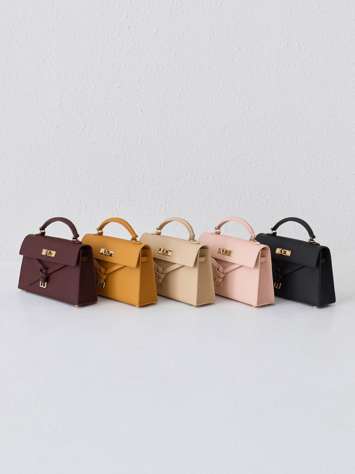 CHARLES & KEITH Value / Tricha Knotted-Belt Top Handle Bag - Wineberry Red