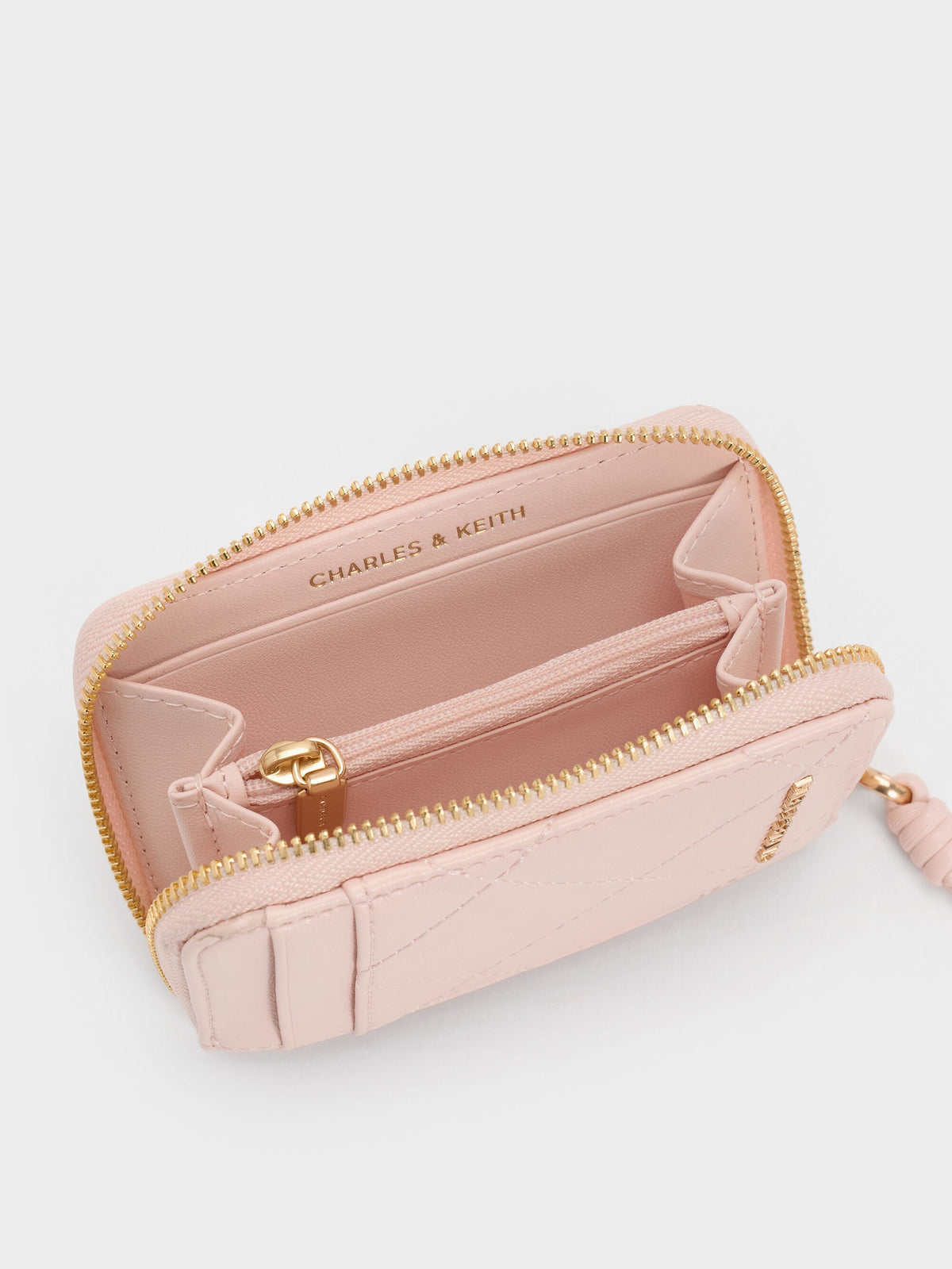 CHARLES & KEITH Everyday / Apfra Quilted Wristlet - Pink
