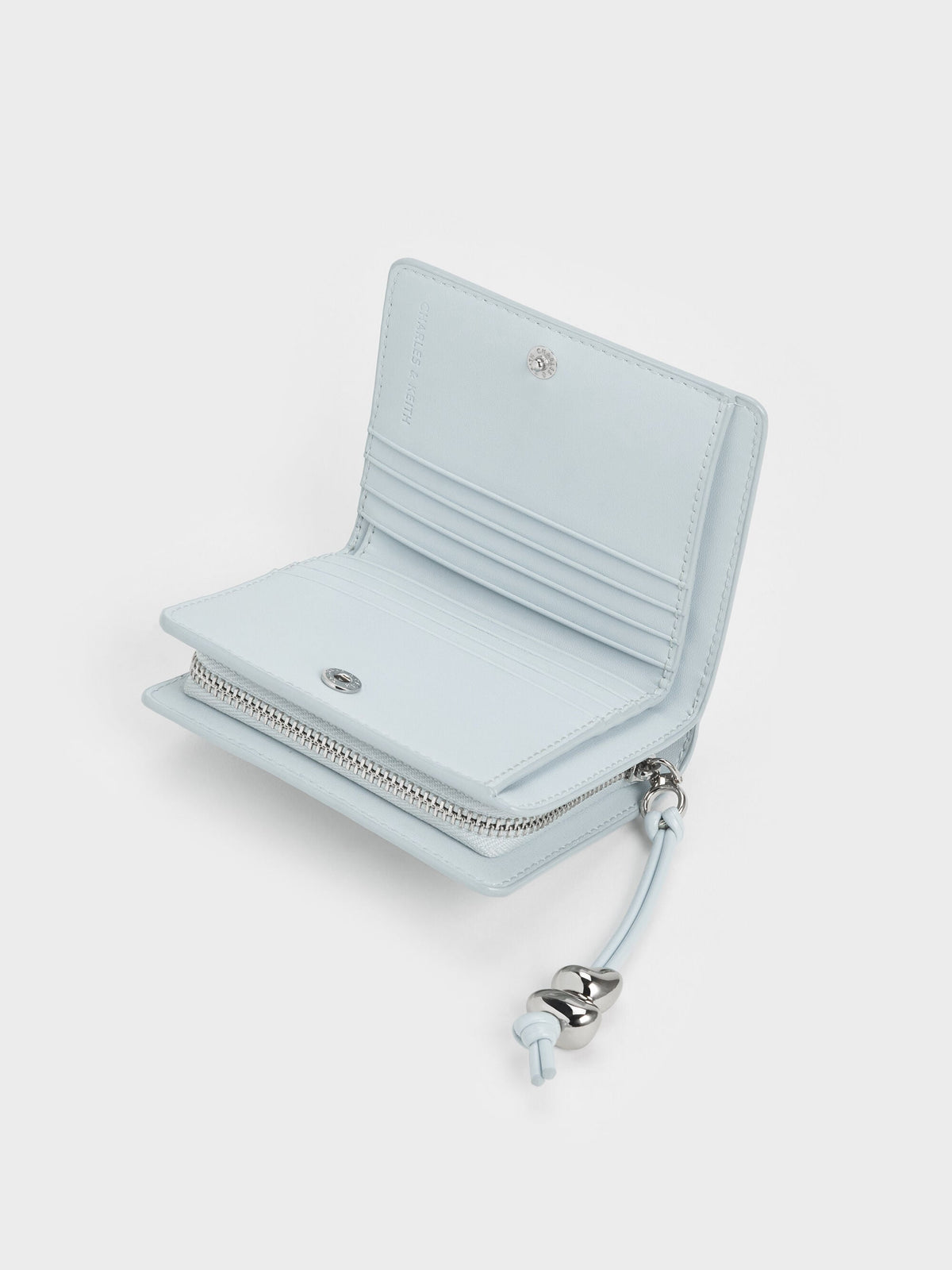 CHARLES & KEITH Sale / Augustine Zip-Around Small Wallet - Sea Salt Blue
