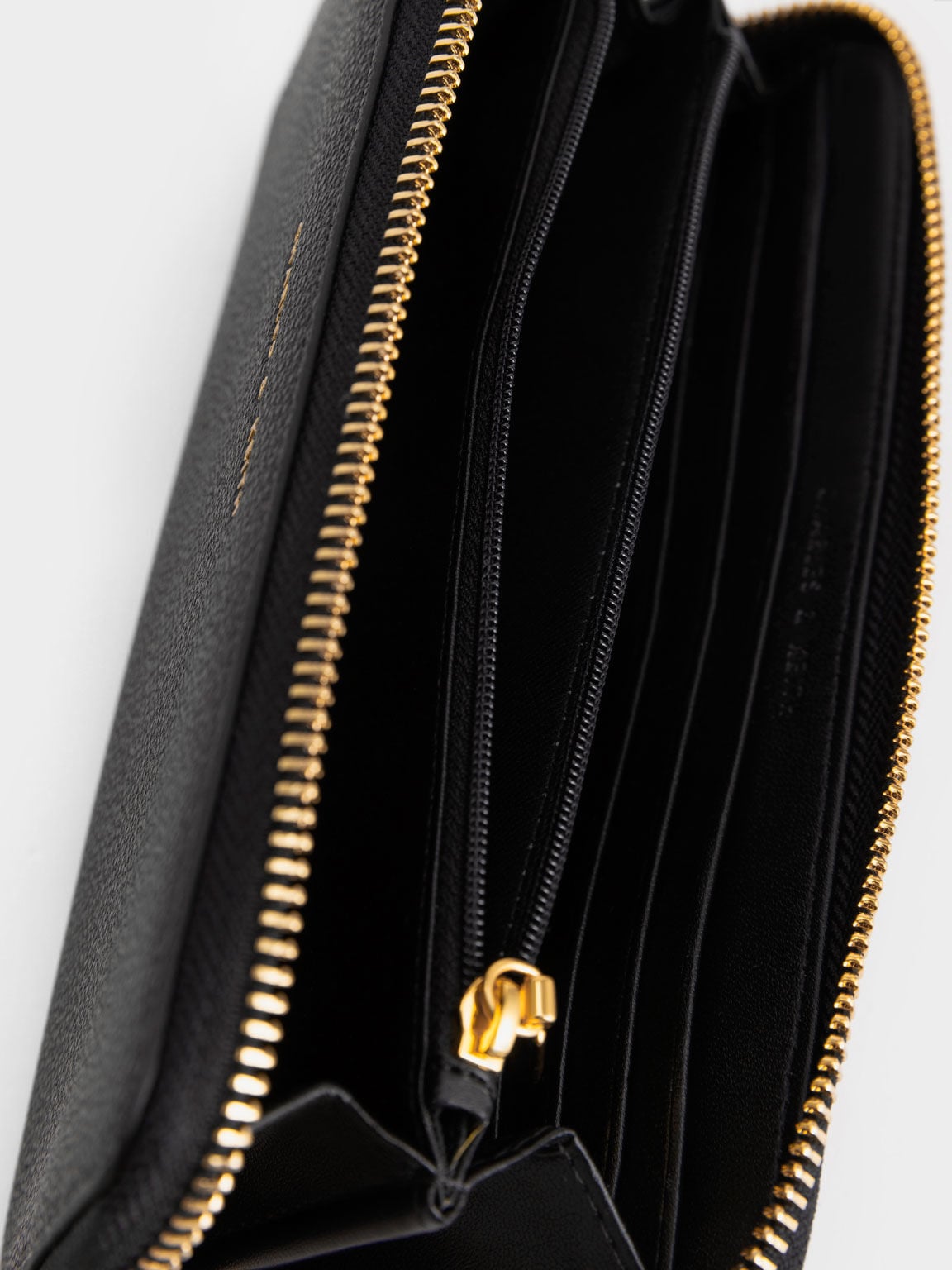 CHARLES & KEITH Premium / Dulcie Zip-Around Long Wallet - Black