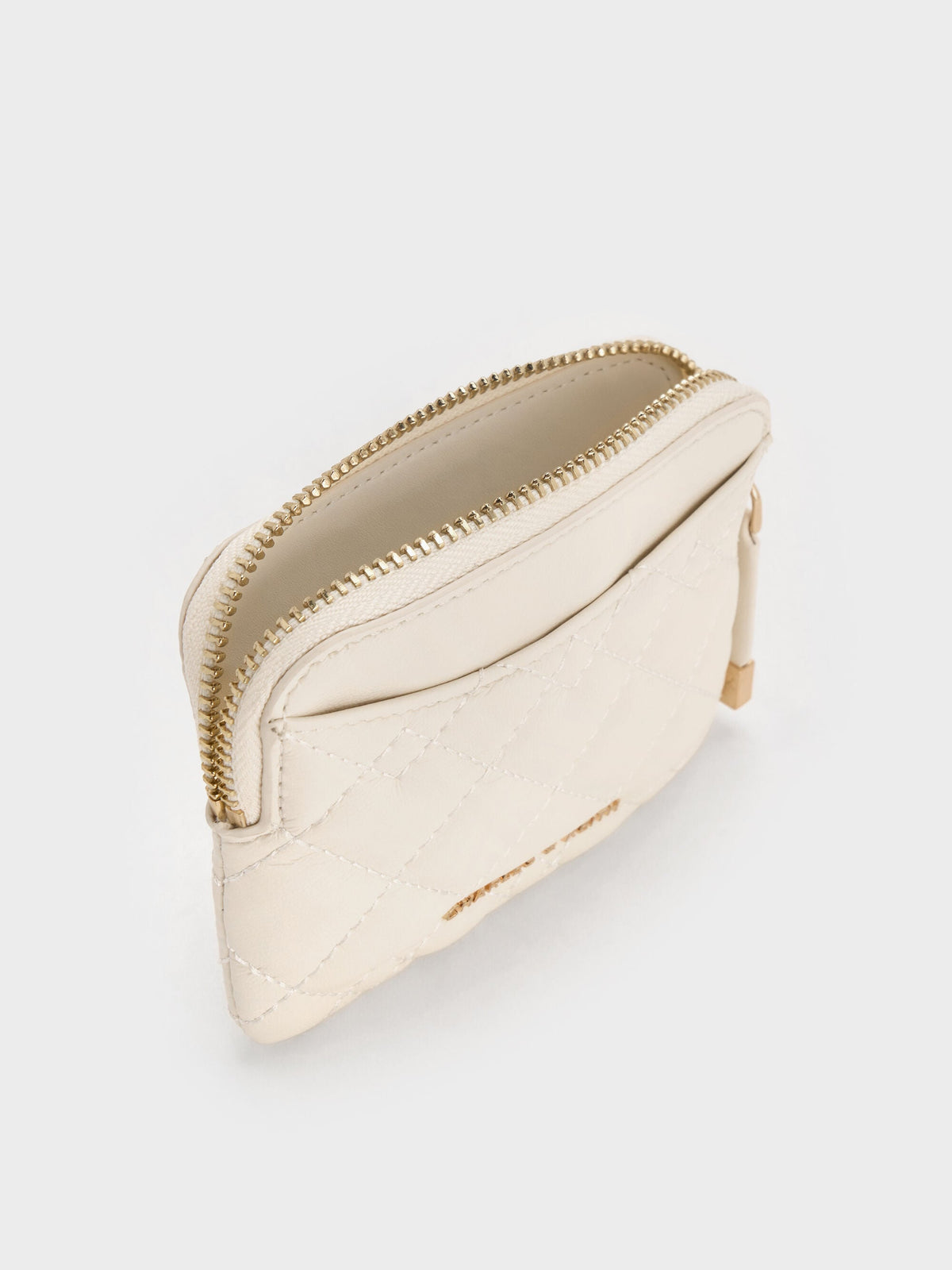 CHARLES & KEITH Customer Favorite / Duo Quilted Card Holder - Cream