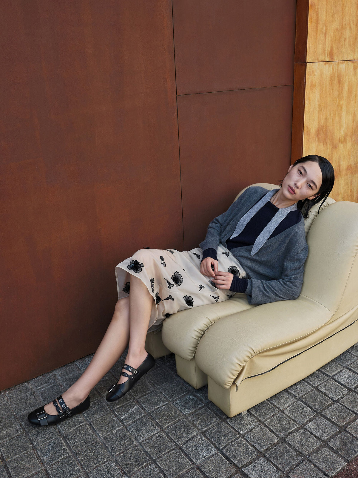 CHARLES & KEITH Featured / Aether Grommet Studded Mary Jane Flats - Black