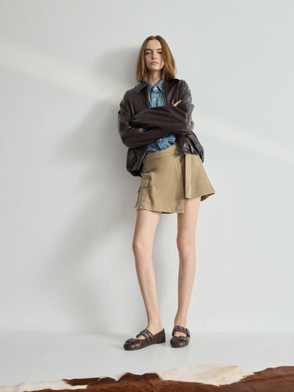 CHARLES & KEITH Premium / Aether Grommet Studded Mary Jane Flats - Dark Brown
