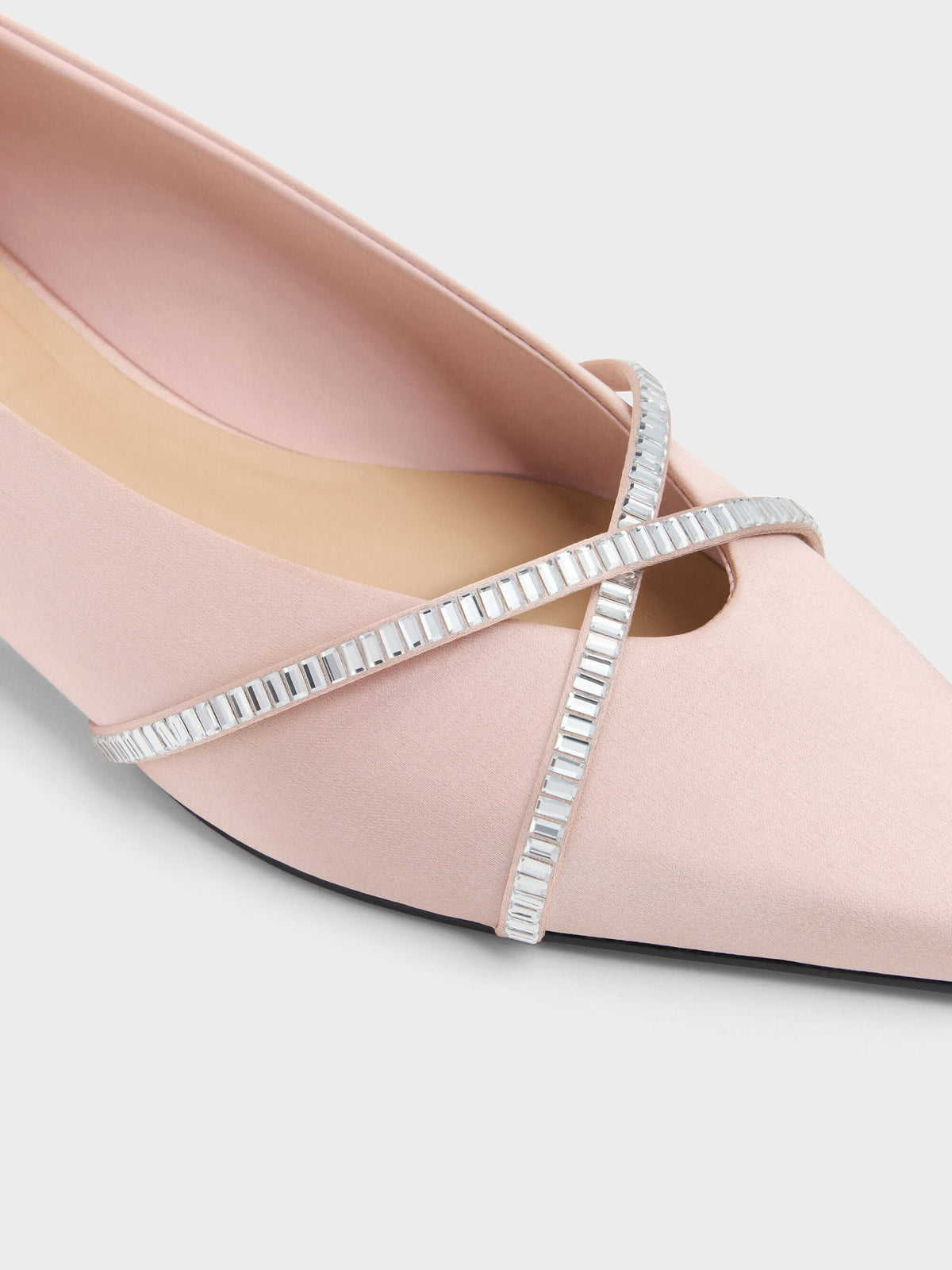 CHARLES & KEITH Discount / Gem Crossover Ballet Flats - Pink