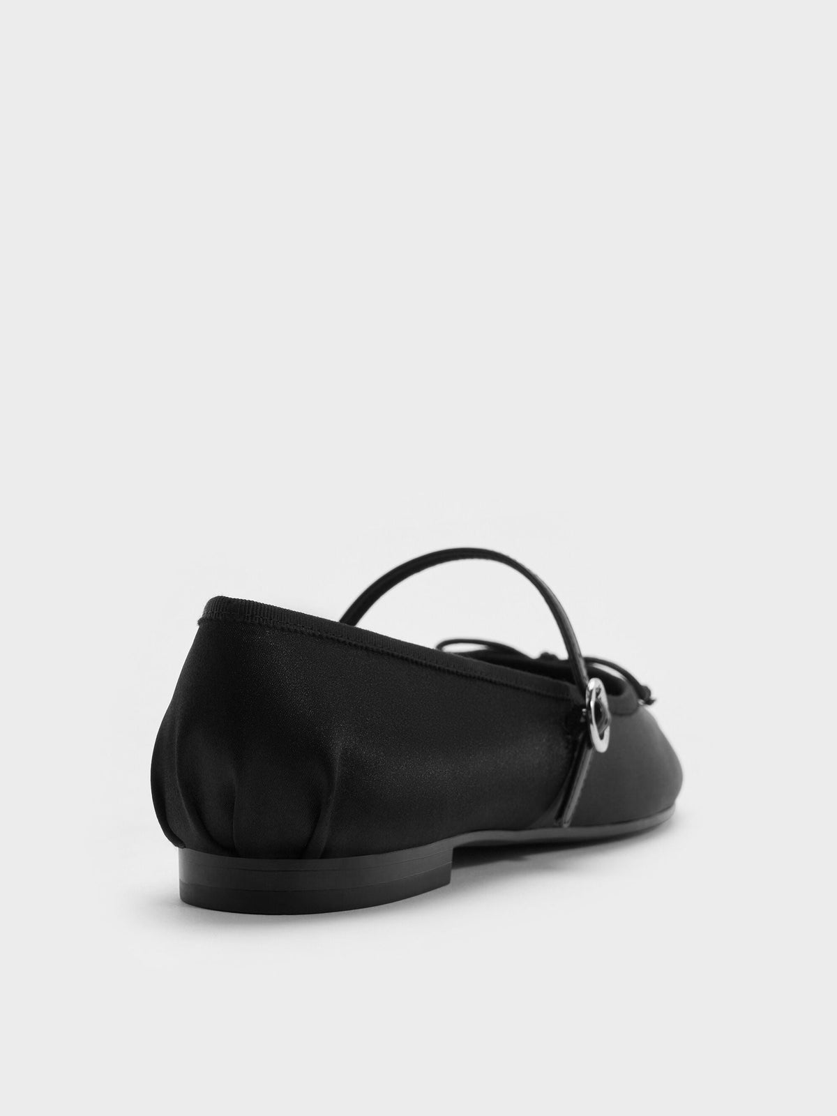 CHARLES & KEITH Deals / Emiko Satin Bow Mary Jane Flats - Black