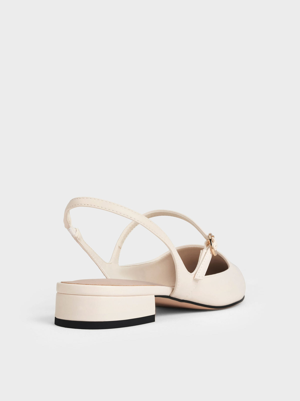 CHARLES & KEITH Everyday / Roxane Slingback Mary Jane Flats - Chalk