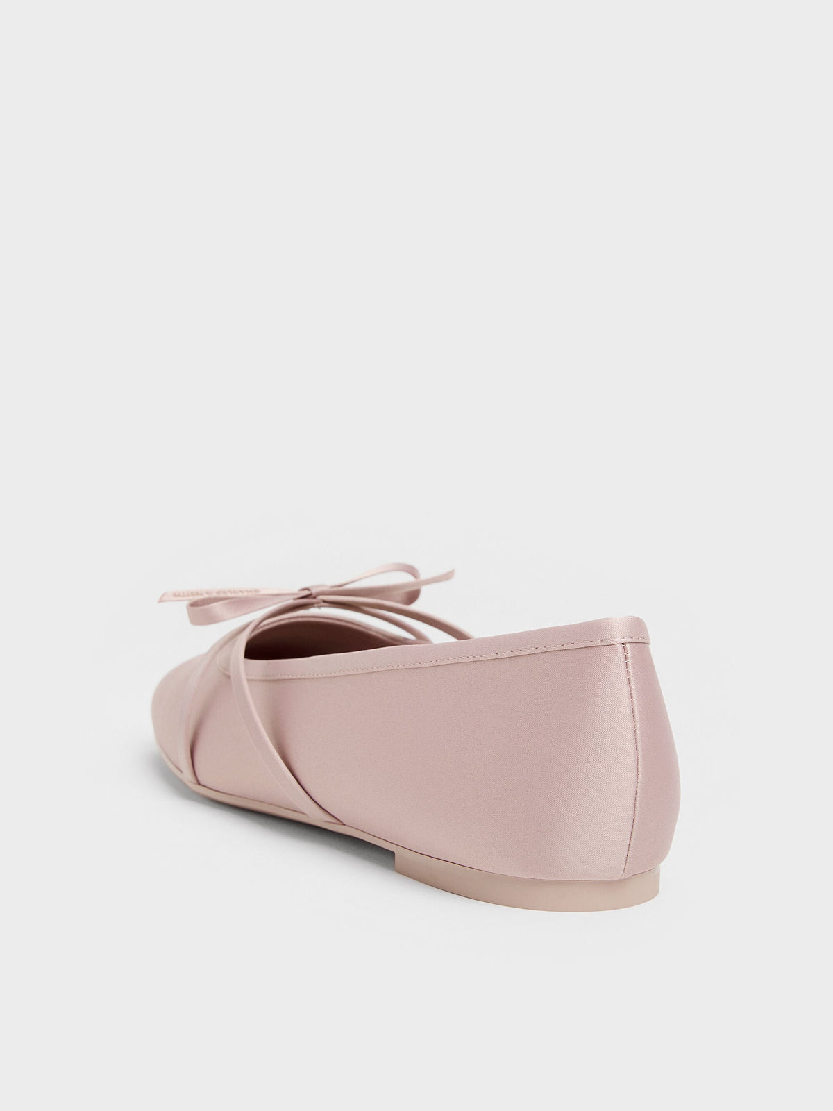 CHARLES & KEITH Sale / Satin Bow Ballet Flats - Pink