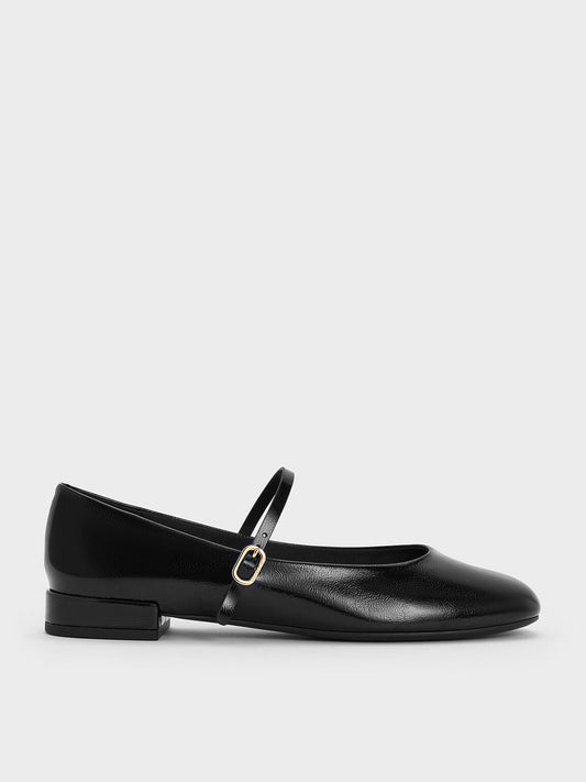 CHARLES & KEITH Discount / Gertrude Patent Mary Janes - Black Patent