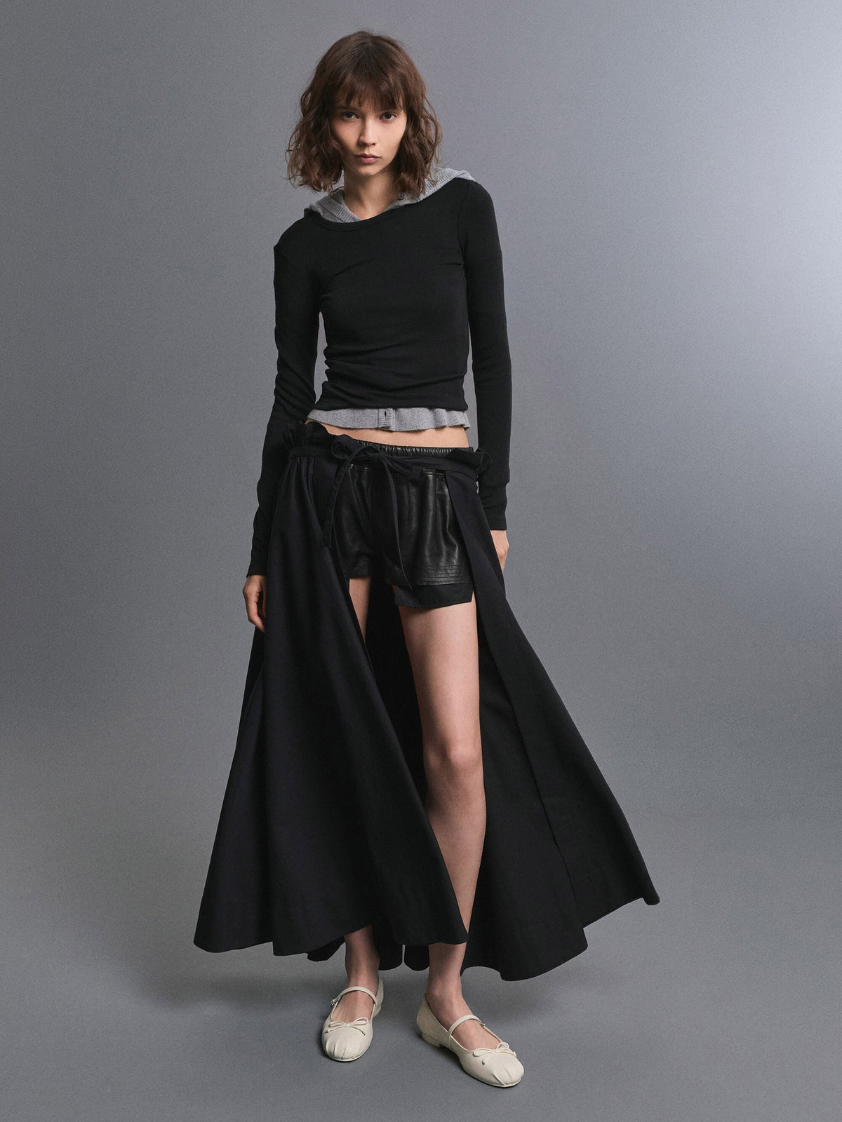 CHARLES & KEITH Top Pick / Emiko Bow Mary Jane Flats - Chalk