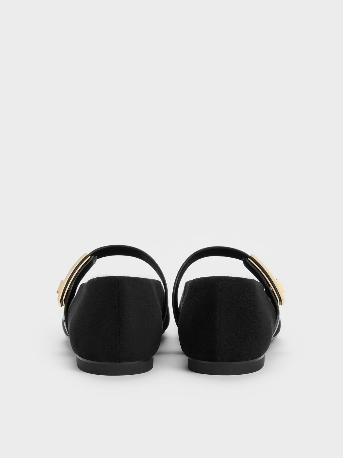 CHARLES & KEITH Latest / Lando Faux Suede Mary Jane Flats - Black2