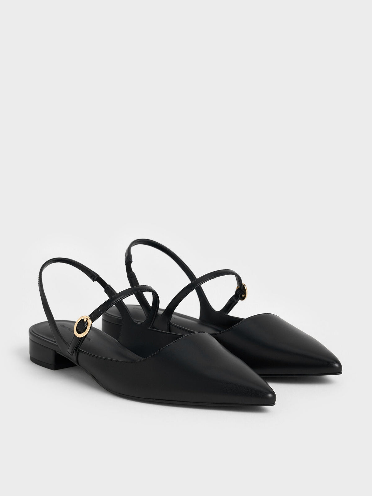 CHARLES & KEITH Quality / Roxane Slingback Mary Jane Flats - Black