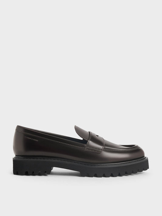 CHARLES & KEITH New / Kaiya Penny Loafers - Dark Brown