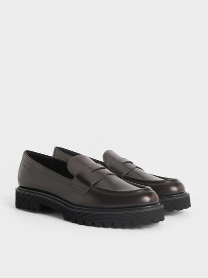 CHARLES & KEITH New / Kaiya Penny Loafers - Dark Brown