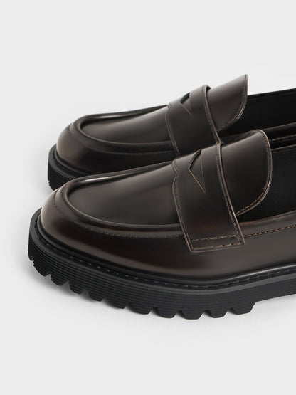 CHARLES & KEITH New / Kaiya Penny Loafers - Dark Brown