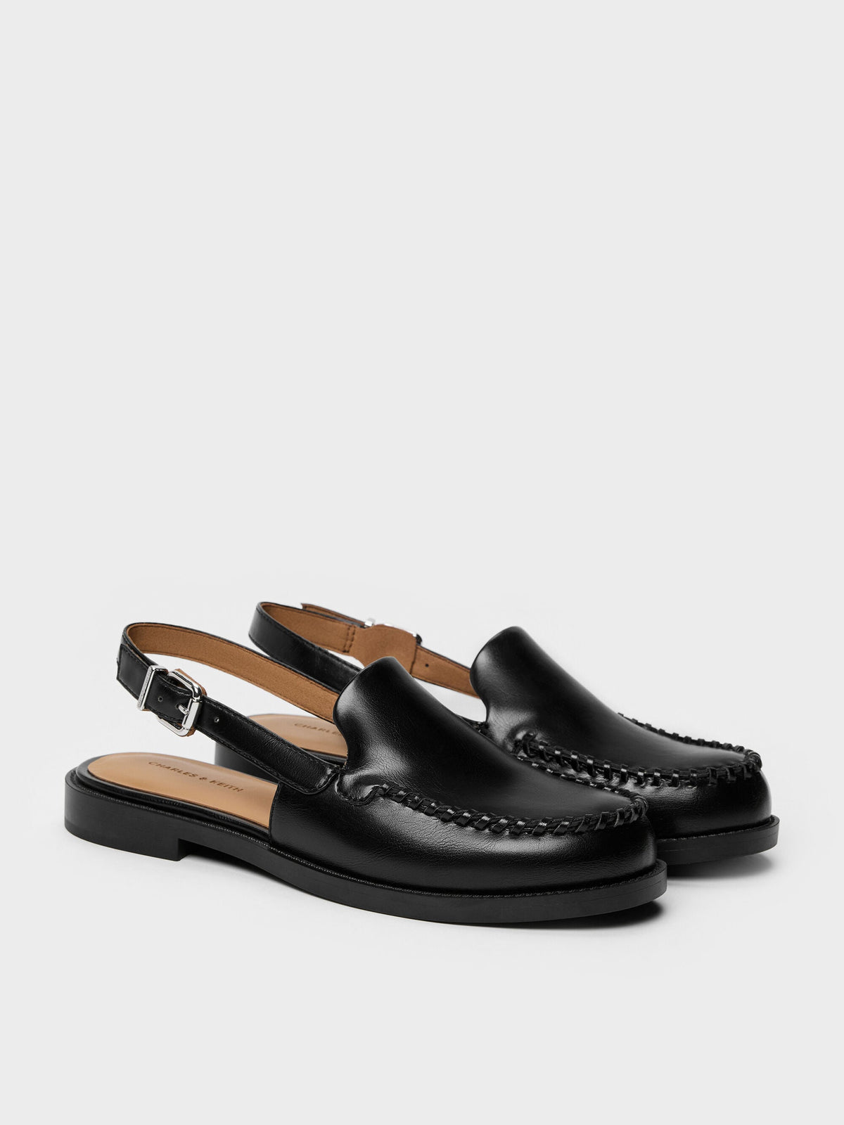 CHARLES & KEITH Best Price / Gale Slingback Loafers - Black