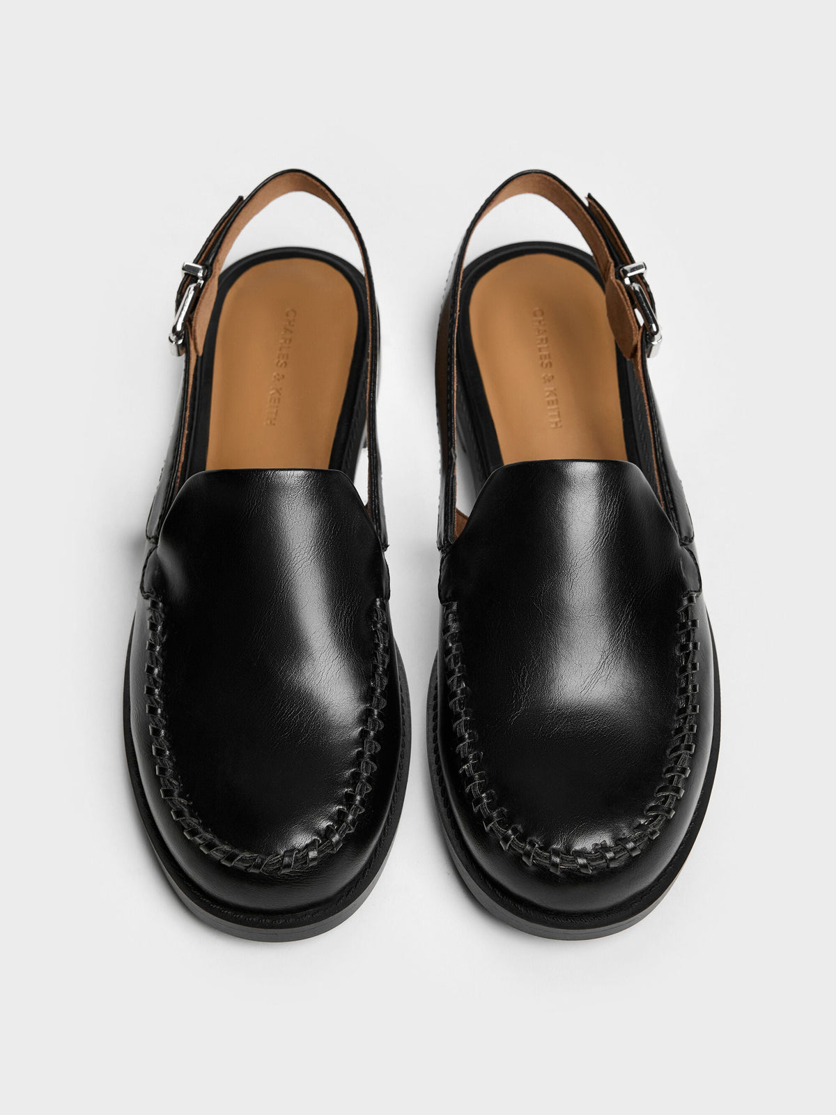 CHARLES & KEITH Best Price / Gale Slingback Loafers - Black