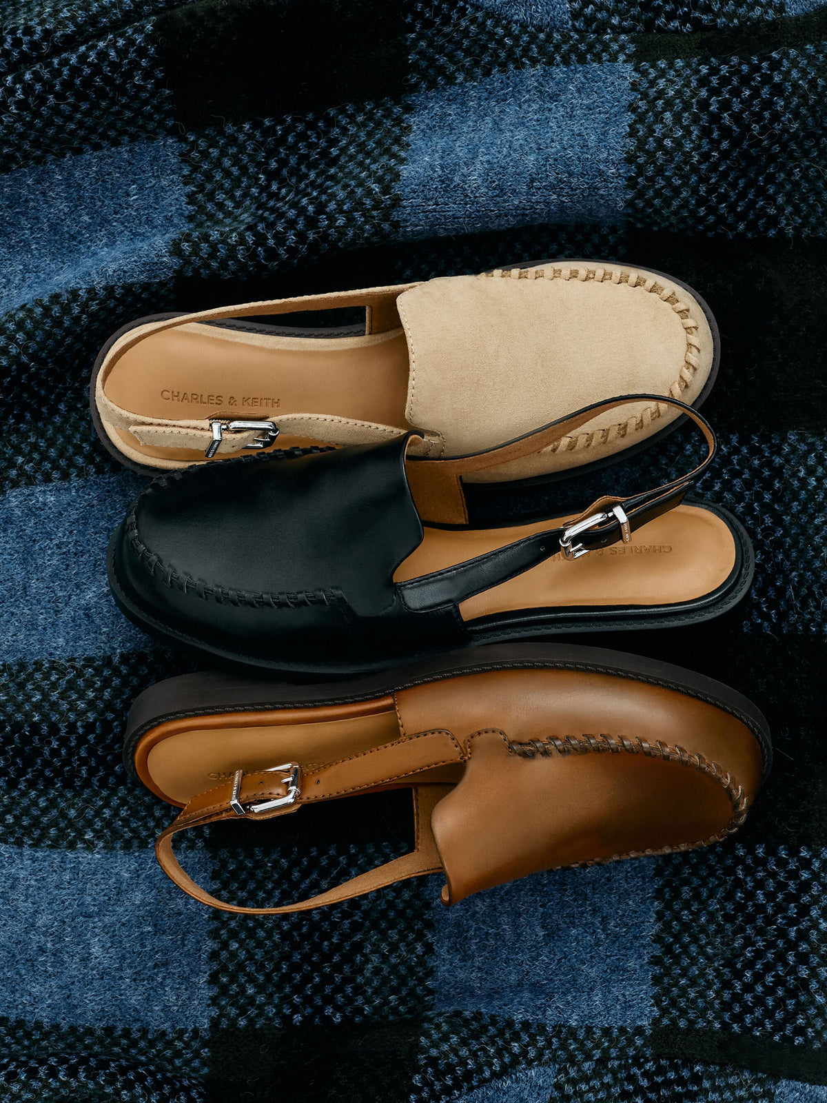 CHARLES & KEITH Best Price / Gale Slingback Loafers - Black