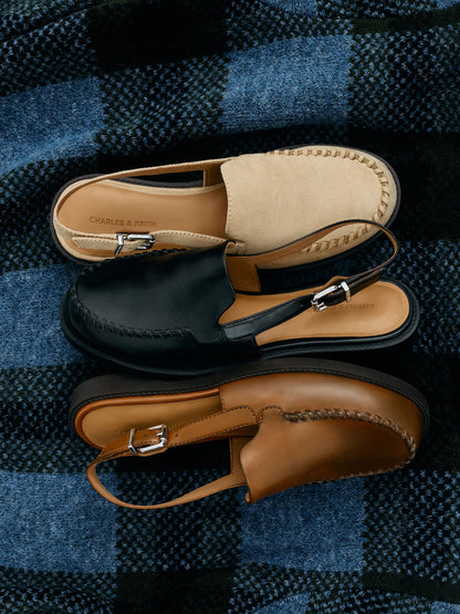 CHARLES & KEITH Best Price / Gale Slingback Loafers - Black
