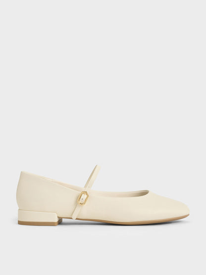 CHARLES & KEITH Latest / Gertrude Mary Janes - Chalk