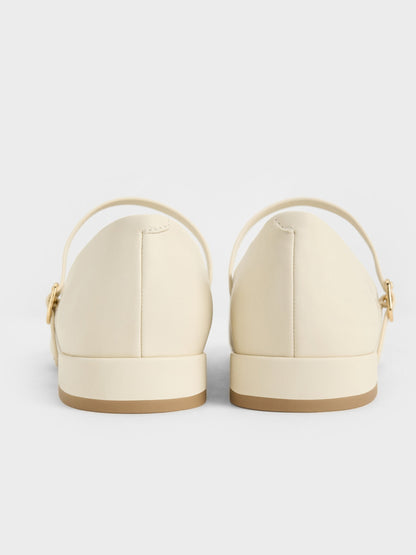 CHARLES & KEITH Latest / Gertrude Mary Janes - Chalk