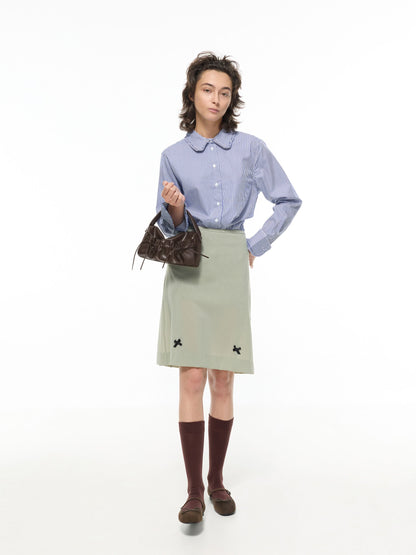 CHARLES & KEITH Top Pick / Emiko Faux Suede Bow Mary Jane Flats - Chocolate Textured