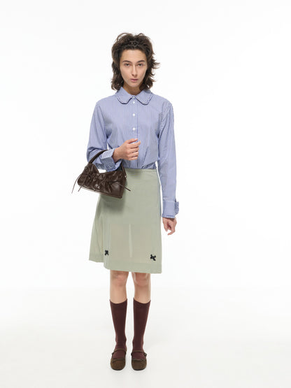 CHARLES & KEITH Top Pick / Emiko Faux Suede Bow Mary Jane Flats - Chocolate Textured