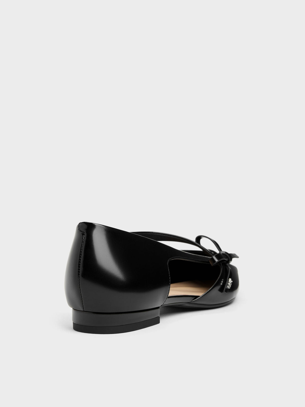 CHARLES & KEITH New / Anastasia Leather D'Orsay Flats - Black Box