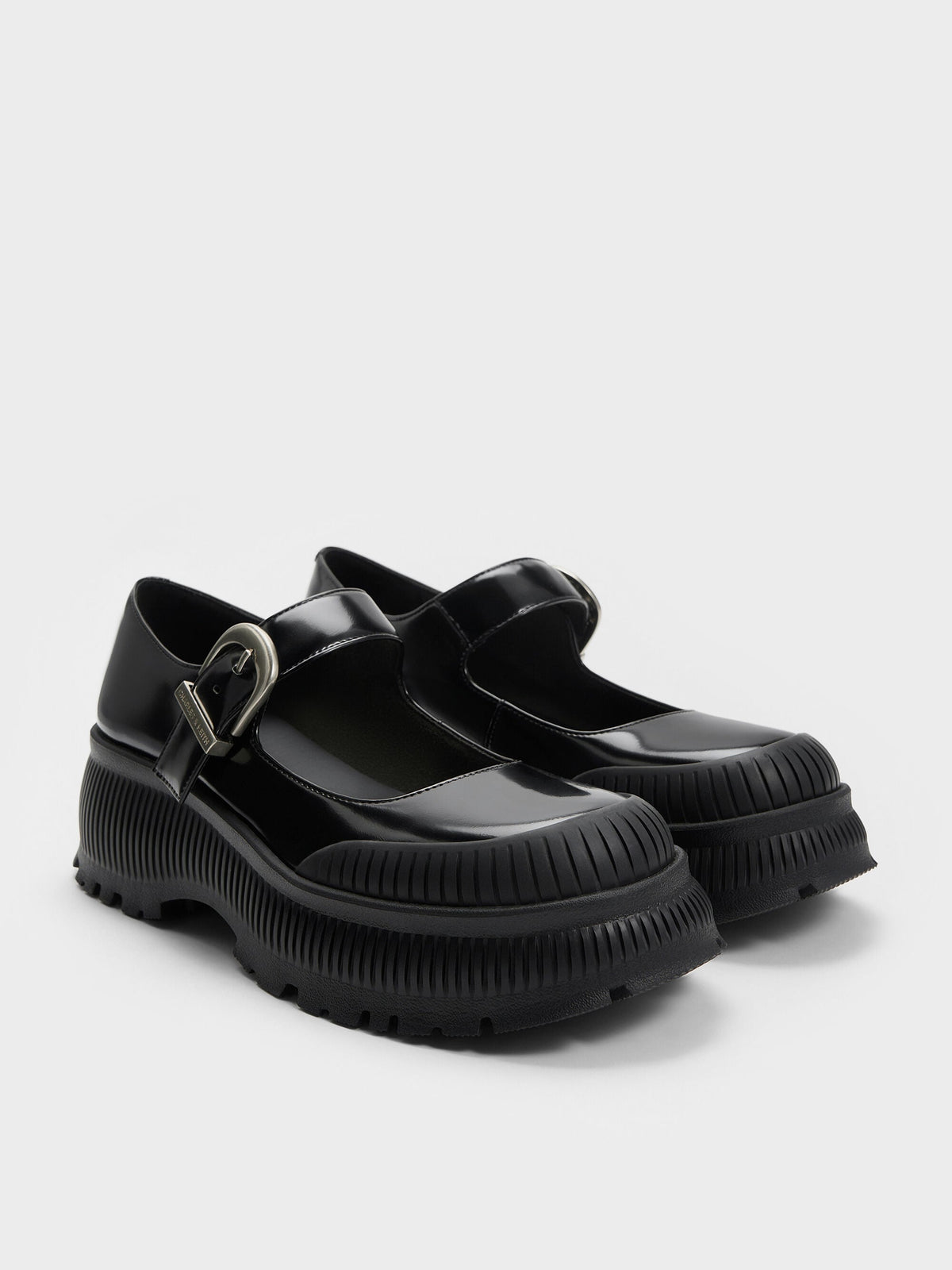 CHARLES & KEITH Classic / Darra Platform Mary Janes - Black Box