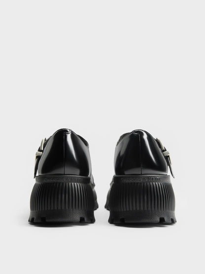 CHARLES & KEITH Classic / Darra Platform Mary Janes - Black Box