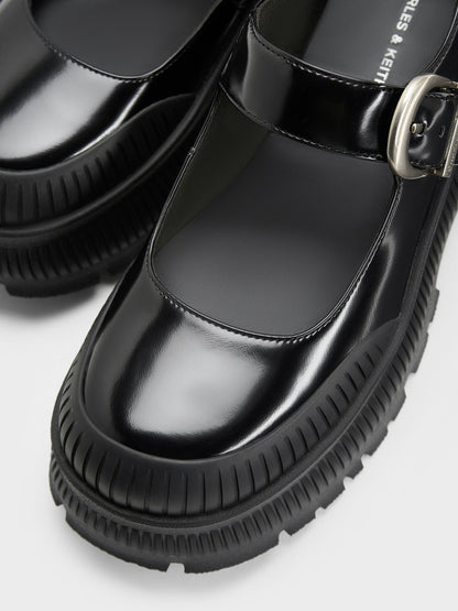 CHARLES & KEITH Classic / Darra Platform Mary Janes - Black Box