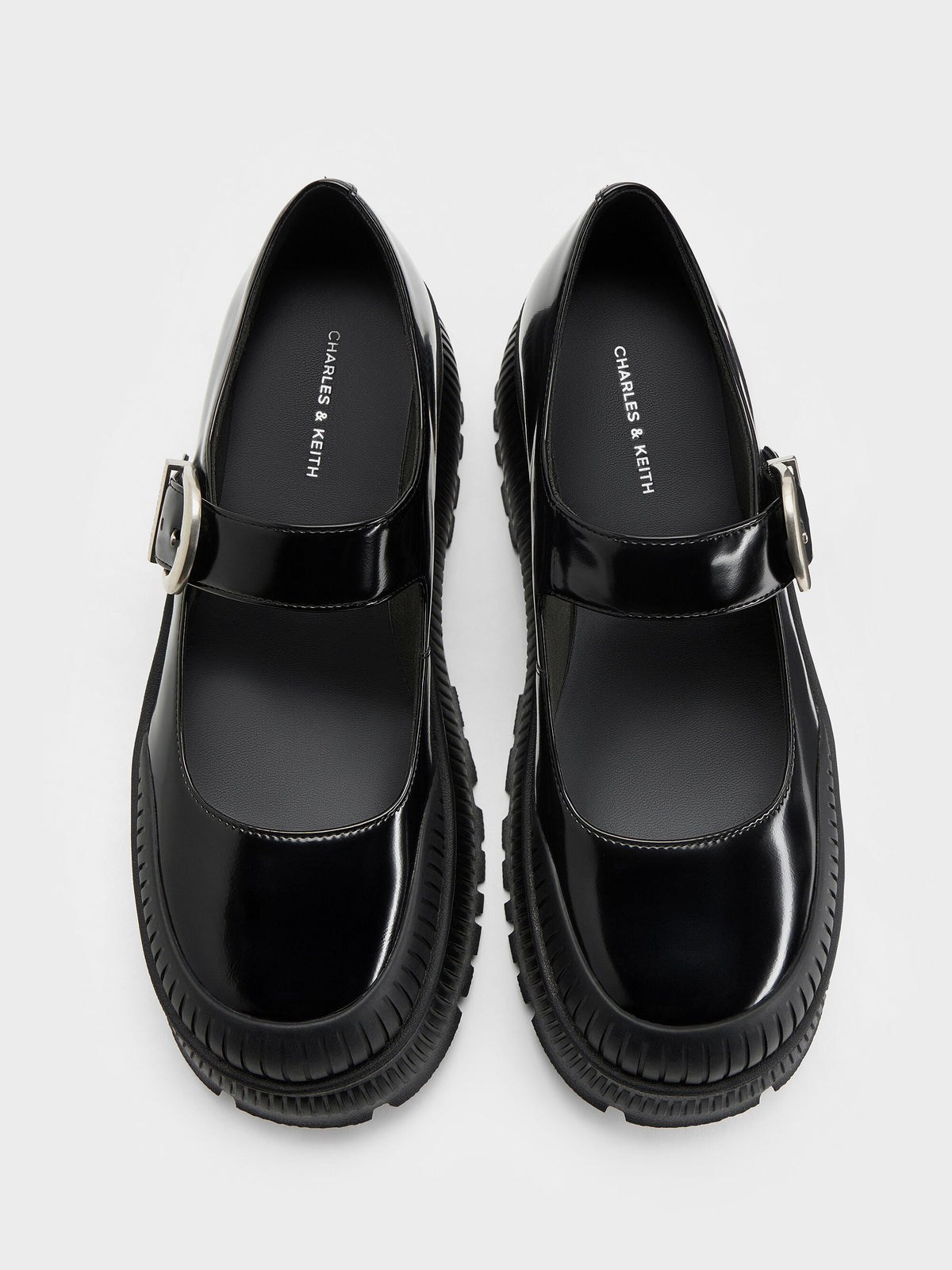 CHARLES & KEITH Classic / Darra Platform Mary Janes - Black Box