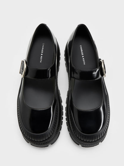 CHARLES & KEITH Classic / Darra Platform Mary Janes - Black Box